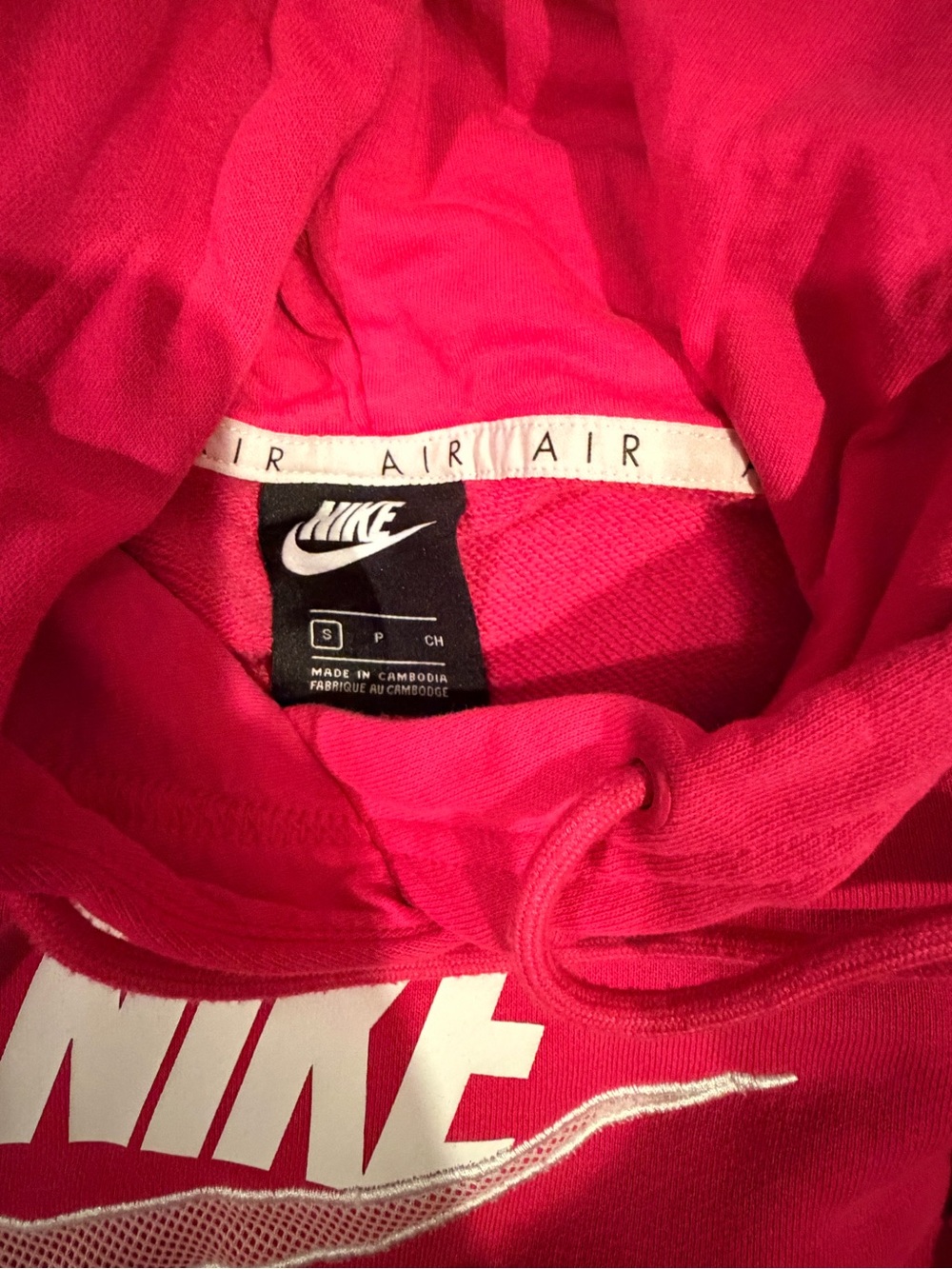 Nike Kids Hot Pink Air Hoodie (SIZE:S) & Joggers (SIZE:L) Set - Picture 3 of 4
